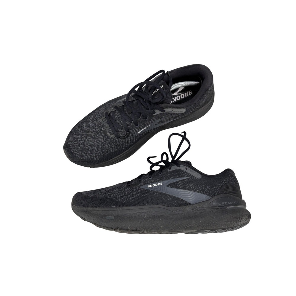 Brooks Ghost Max Shoes Black Ebony Anthracite Running Sneakers Men's Size 11.5